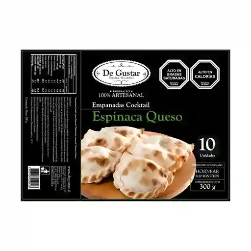 De Gustar Empanadas Cocktail Espinaca y Queso