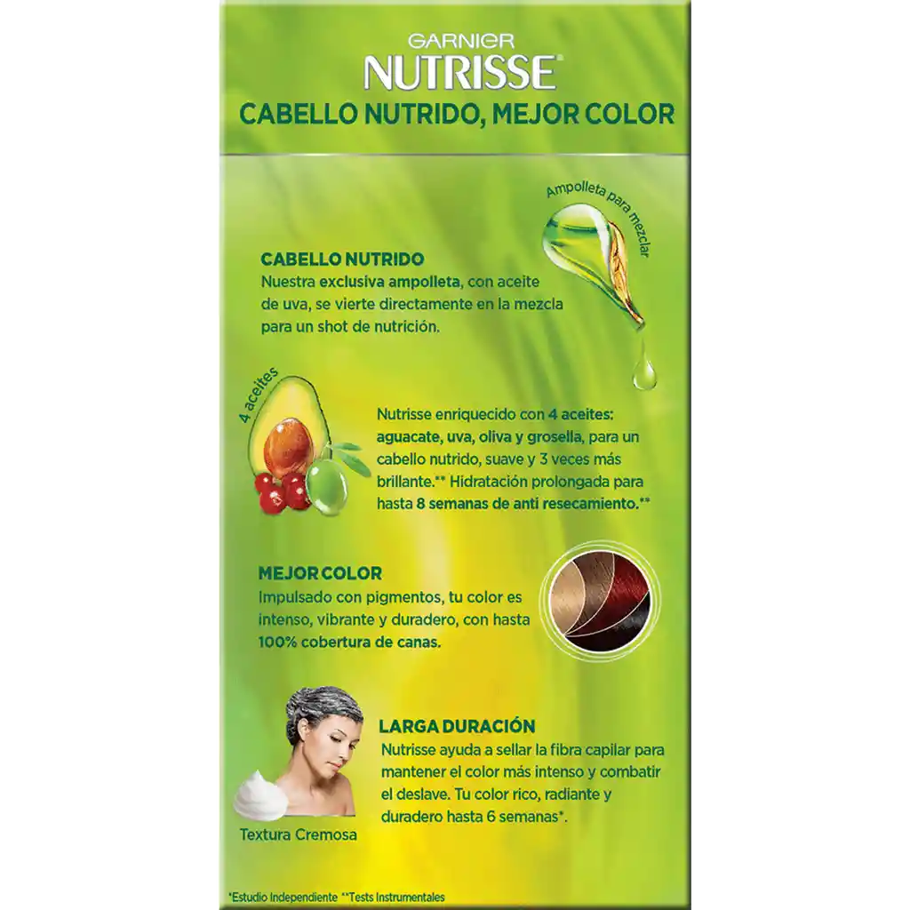 Garnier Nutrisse Mascarilla Permanente de Ultra Cobertura 70U Rubio Profundo 4 Aceites