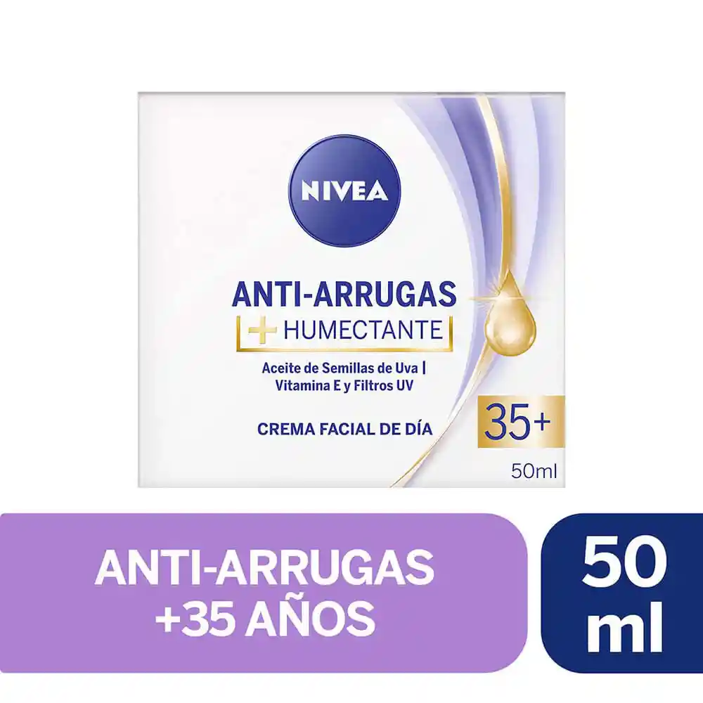 Nivea Crema Facial de Día Anti-Arrugas + Humectante 35+