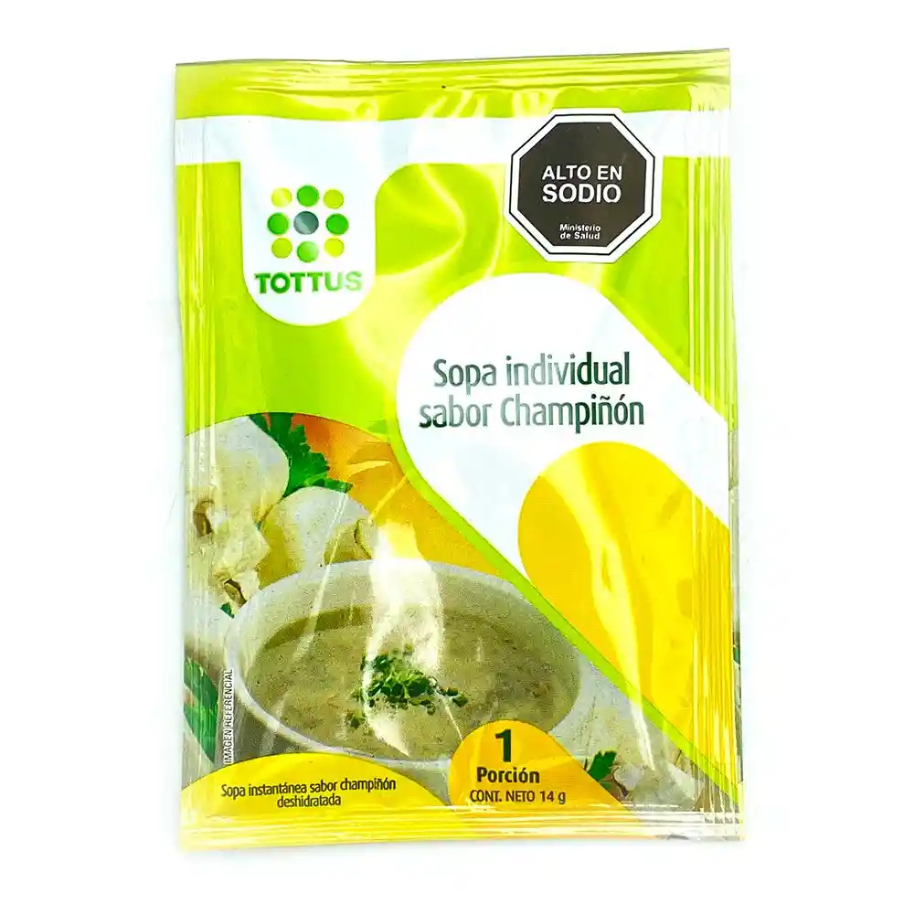 Tottus Sopa Individual Sabor Champinon