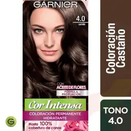 Garnier Coloración Permanente Hidratante Tono 4.0 Castaño 