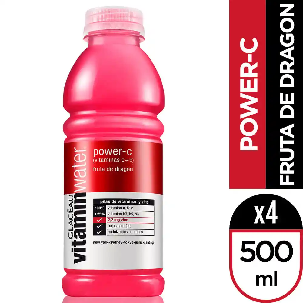 Vitamin Water Power-C 500 Ml Multipack X4