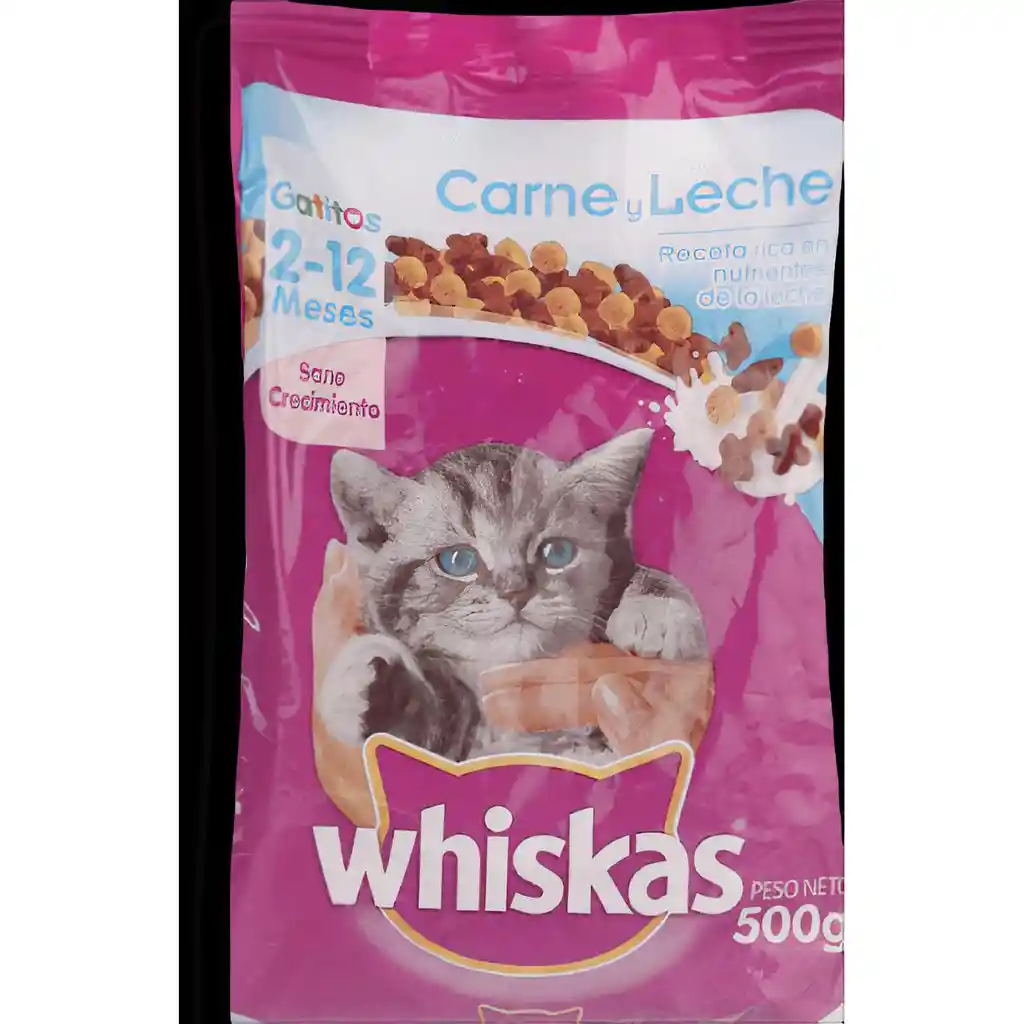 Whiskas Alimento Gato Gatitos Carne/Leche