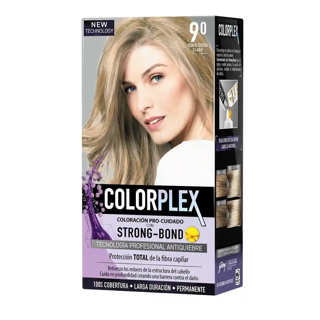 Colorplex Tinte Capilar Permanente Tono 9.0 Rubio Extra Claro