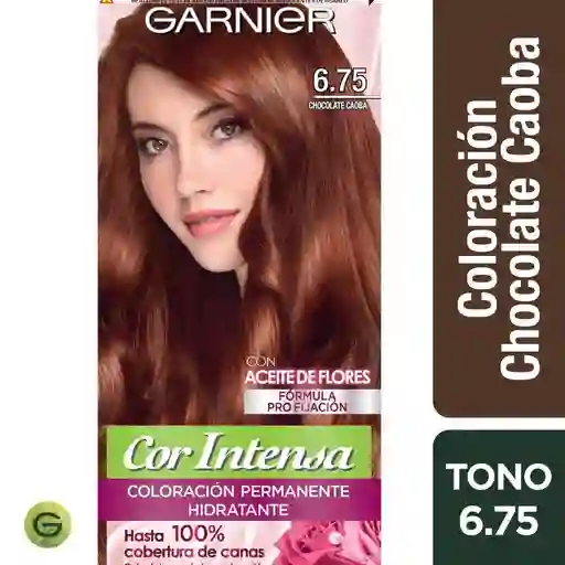 Garnier Coloración Permanente Chocolate Caoba Aceite Flores 6.75