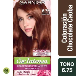 Garnier Coloración Permanente Chocolate Caoba Aceite Flores 6.75
