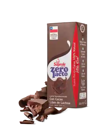 Soprole Leche Semidescremada Zero Lacto con Cacao 