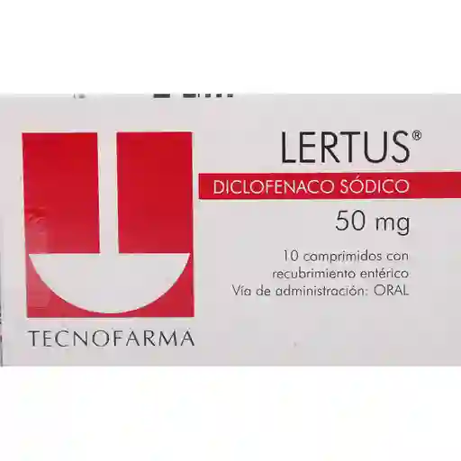 Lertus Antiinflamatorios Com 50Mg 10