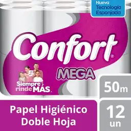 Confort Papel Higiénico Mega Doble Hoja