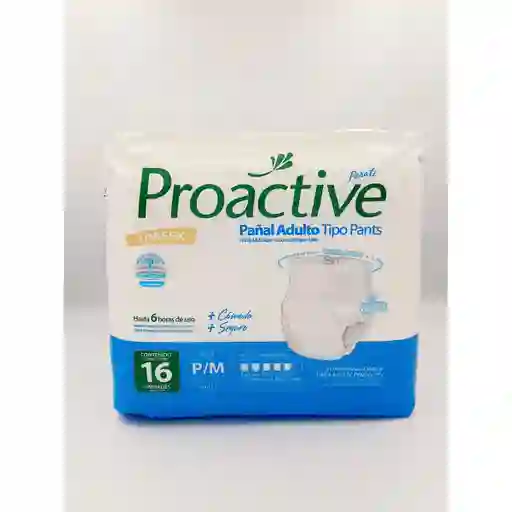 Proactive Pañal Adulto Tipo Pants P/M  X16