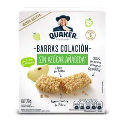 Quaker Barras Colación Sabor Manzana sin Azúcar