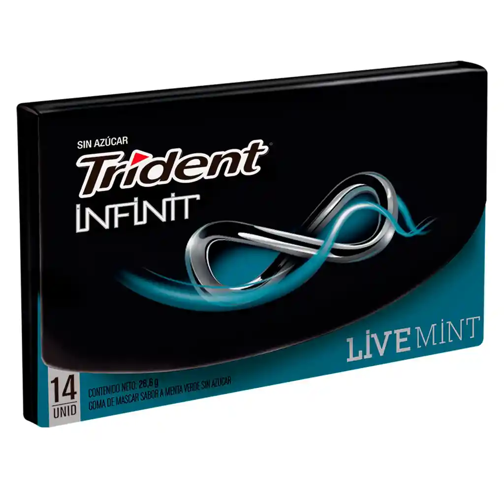 Trident Chicle Infinit Live Mint Sin Azucar Menta 14 Un