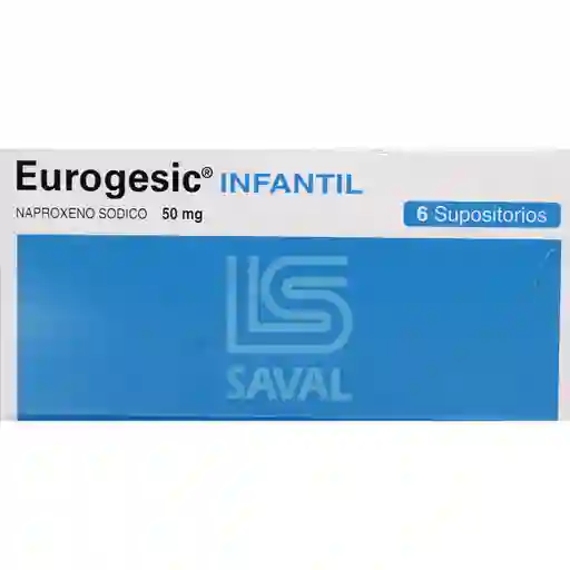 Eurogesic Analgésico-Antiinflamatorio (50 mg) Supositorios Infantiles