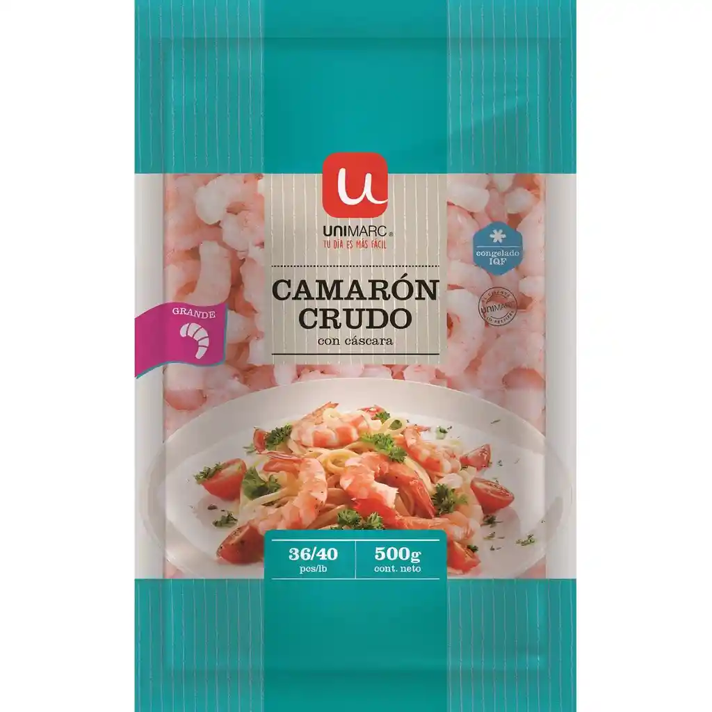 Unimarc Camaron Crudo Con Cascara 36/40