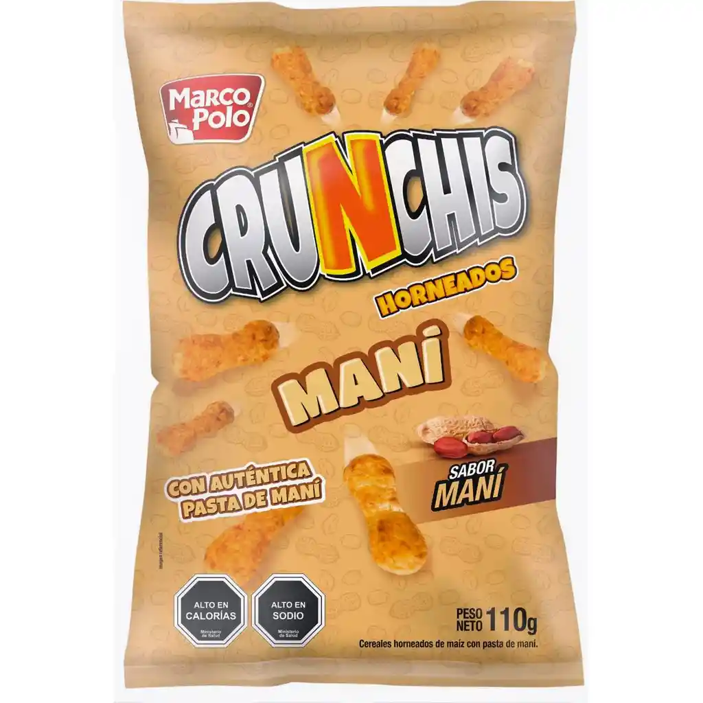 Marco Polo Crunchis Horneados de Maíz Sabor Maní 