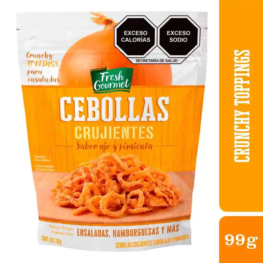 Gourmet Freshcebollas Crujientes Sabor Ajo Y Pimienta