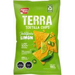Terra Snacks de Tortilla Chips Sabor a Jalapeño y Limón