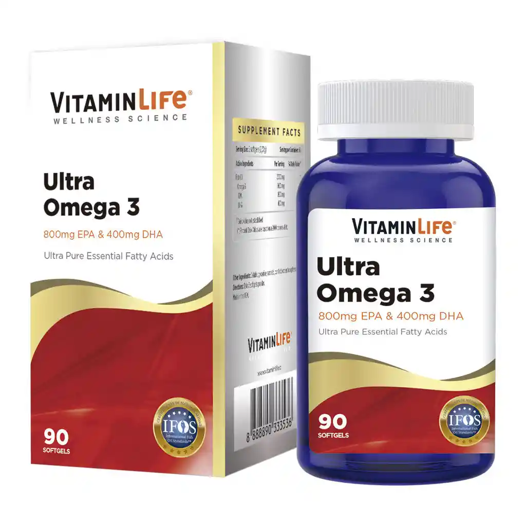   Vitamin Life  Vitaminas Ultra Omega 3 Softgels 