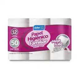 Papel Higiénico Familiar Doble Hoja Líder