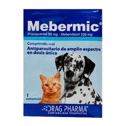 Mebermic Antiparasitario (50 mg/220 mg) Comprimido para Perro y Gato