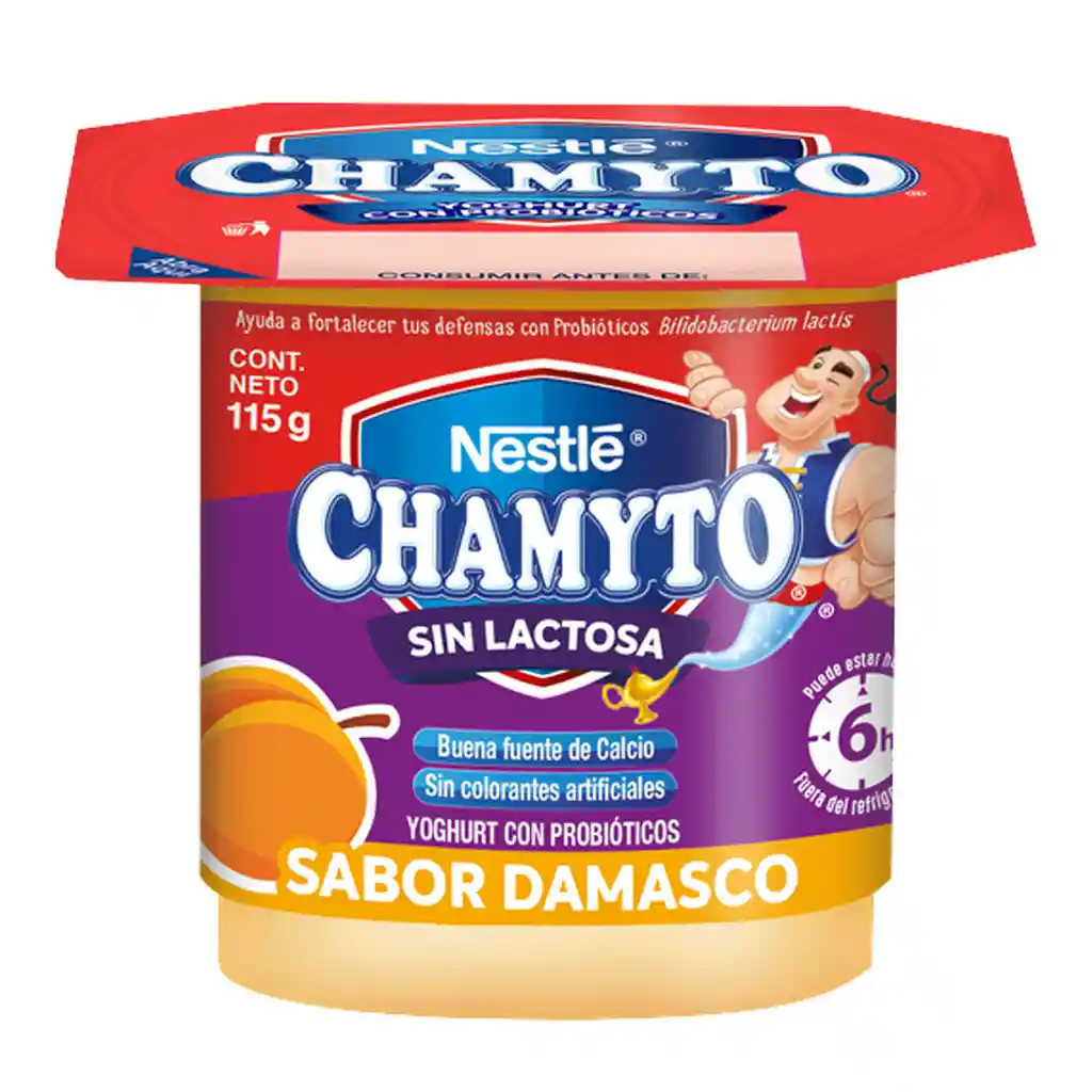 Chamyto Yogurt sin Lactosa Sabor Damasco