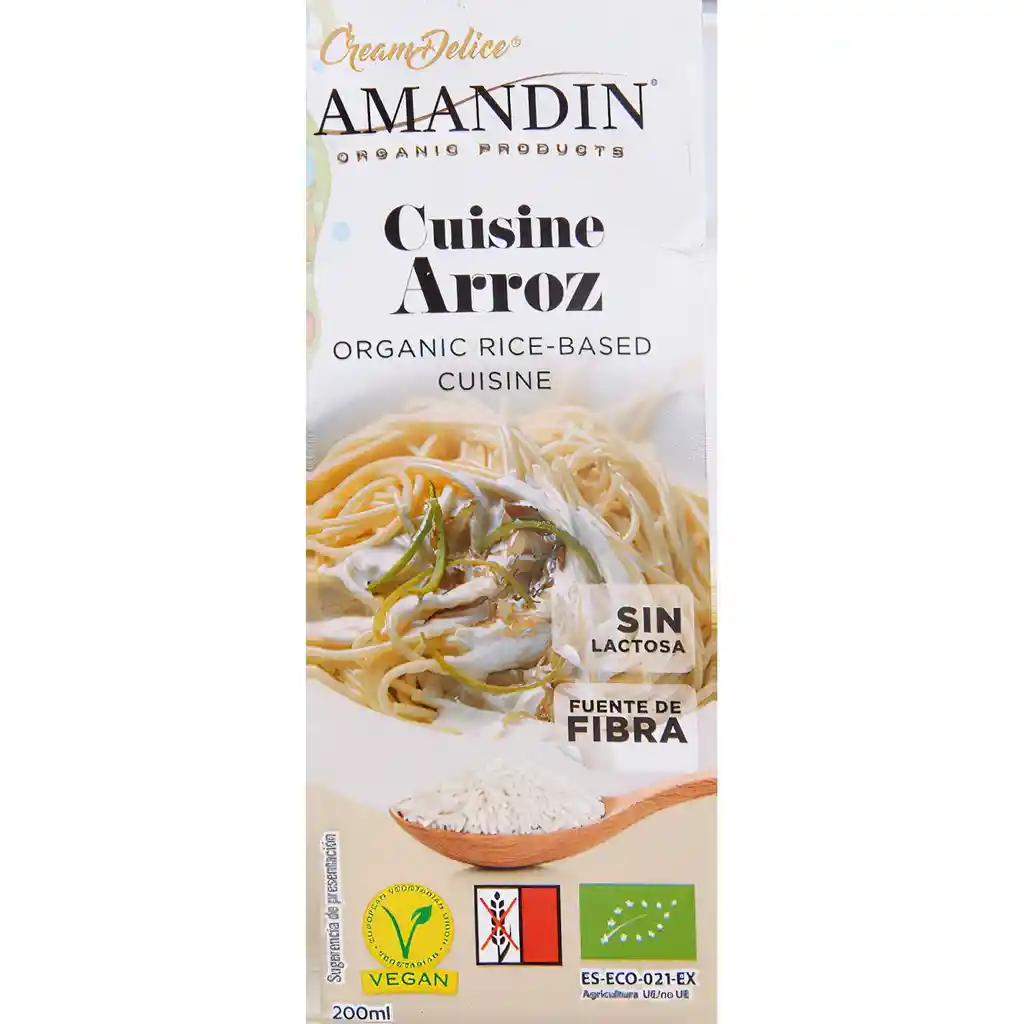 Amandin Crema De Arroz Cuisine Caja