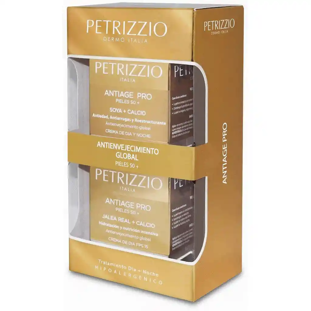 Petrizzio Cremas Faciales Tratamiento Día + Noche Antiage Pro