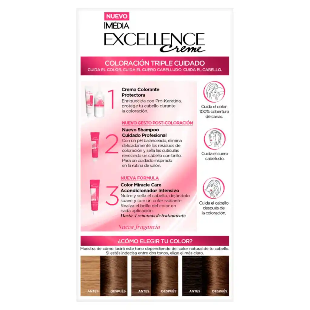 Loreal Paris-Excellence Coloración Creme 6 Rubio Oscuro