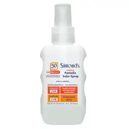 Simonds Pantalla Solar para Niños y Adultos SPF 50 en Spray