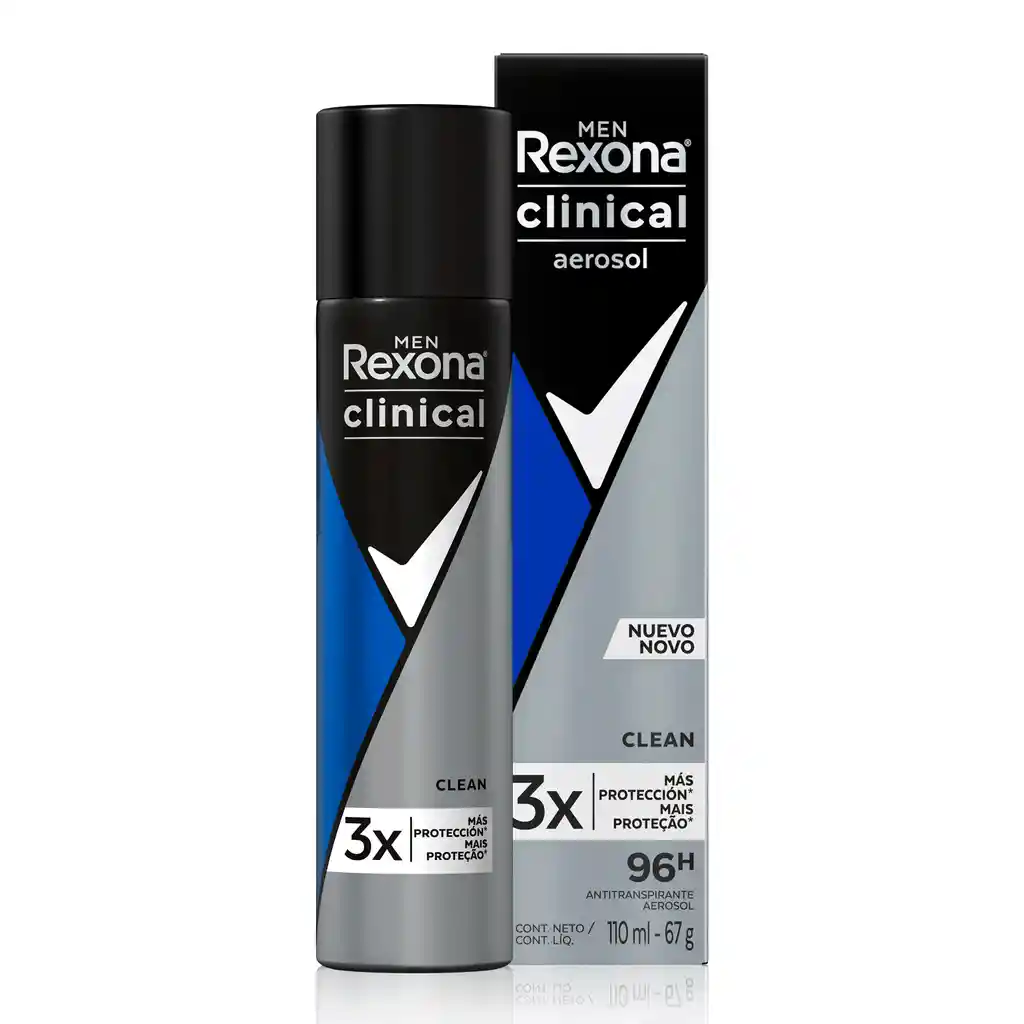 Rexona Clinical Antitranspirante en Aerosol Clean
