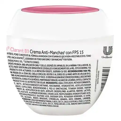 Ponds Crema Facial Clarant B3 Aclaradora