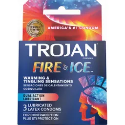 Trojan Preservativo Fire & Ice Lubricante