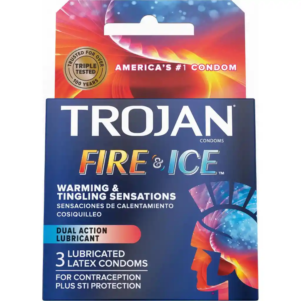 Trojan Preservativo Fire & Ice Lubricante