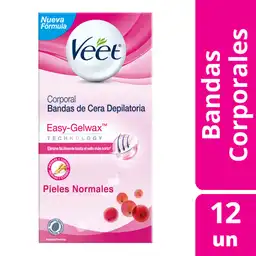 Veet Bandas Depiltatorias Corporales Piel Normal 12 unidades