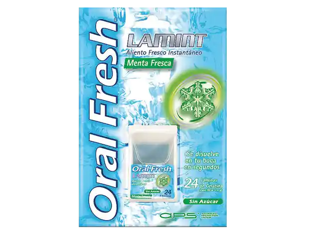 Oral Fresh Lamint Sabor a Menta Fresca x 24 Unidades