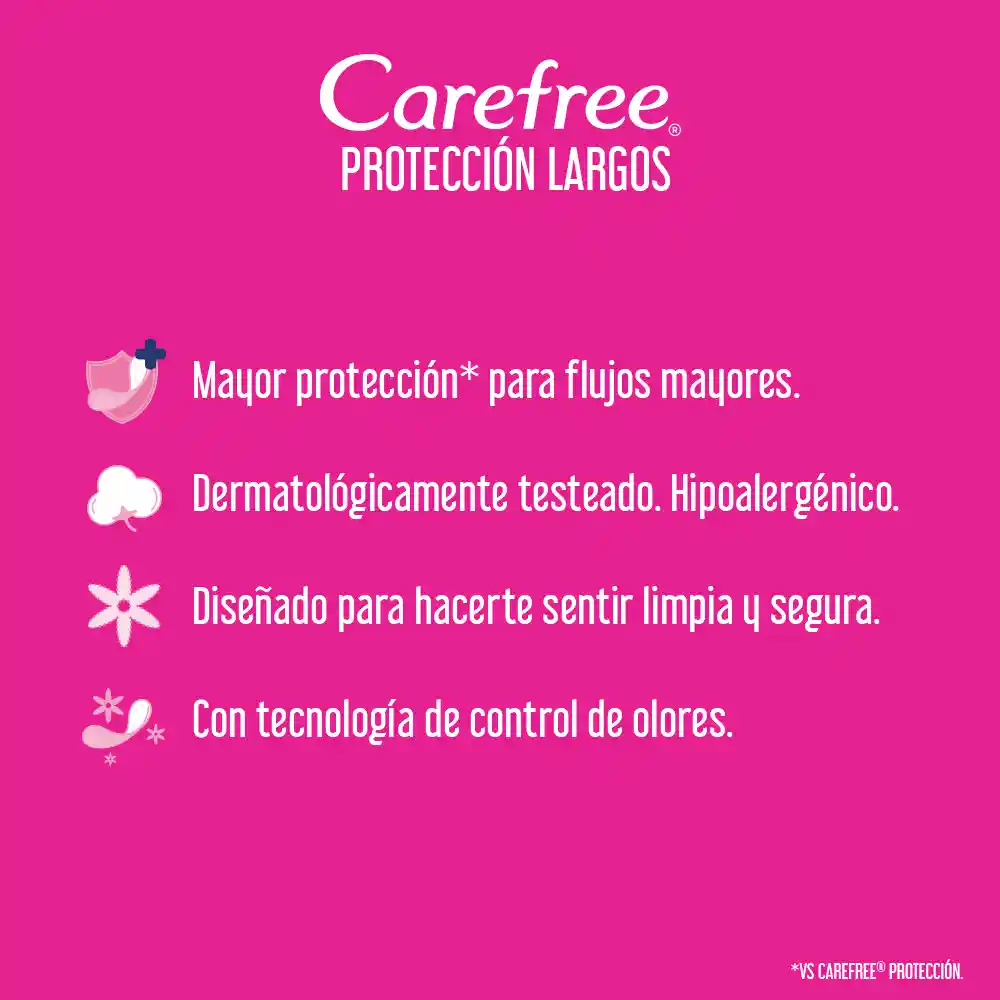 Carefree Protector Diario Longs con Perfume