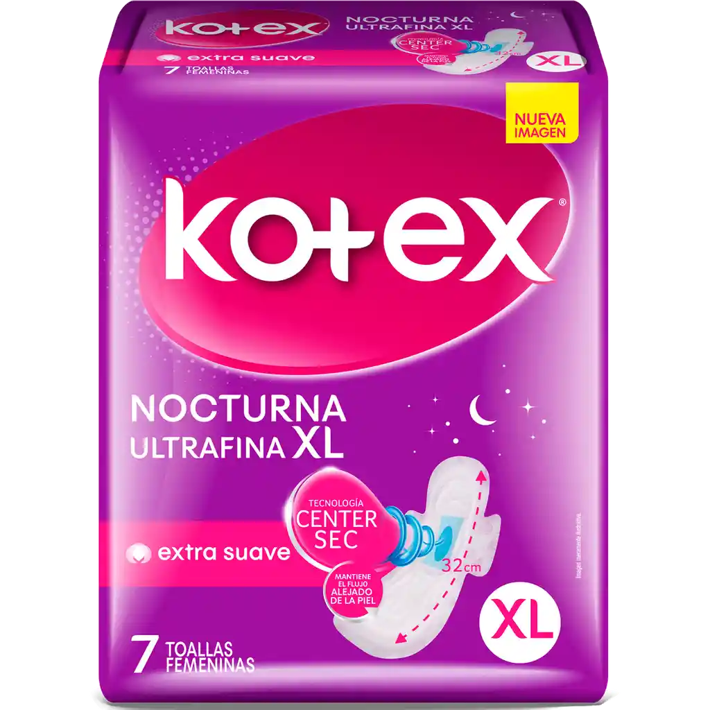 Kotex Toalla Higiénica Nocturna Ultrafina Xl