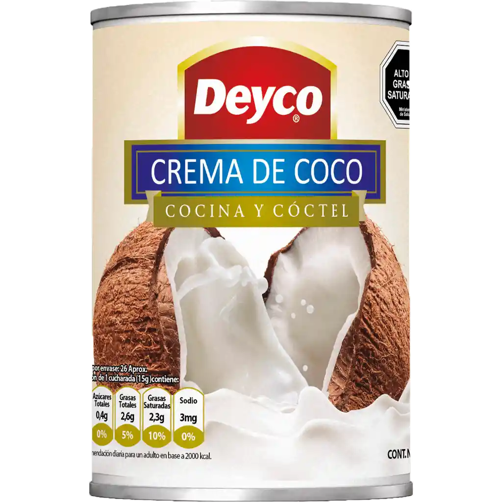 Deyco Crema de Coco para Cocina y Cóctel