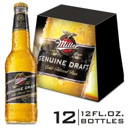 Miller Cerveza Genuine Draft x 12 Unidades