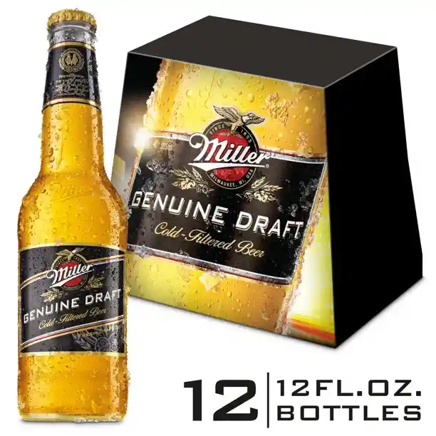 Miller Cerveza Genuine Draft x 12 Unidades