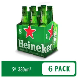 Heineken Six Pack Cerveza Botella 330Cc