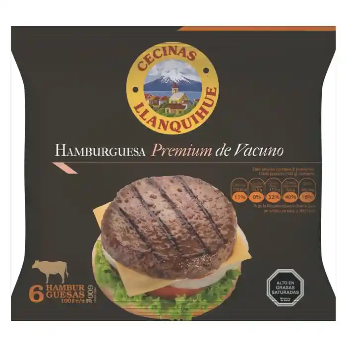 Llanquihue Carne de Hamburguesa Premium de Vacuno