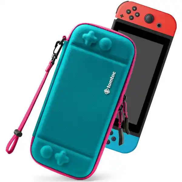 Nintendo Tomtoc Estuche Para Switch Ligero Turquoise Blue