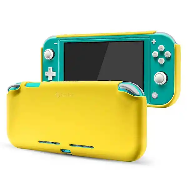 Tomtoc Carcasa Para Nintendo Switch Lite de Silicona Amarillo