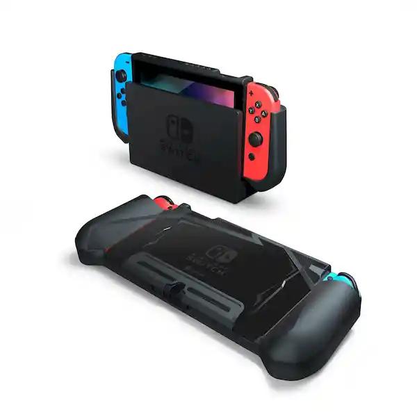 Nintendo Tomtoc Estuche Para Switch Con Agarre Acoplable Negro