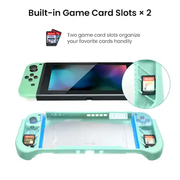 Nintendo Tomtoc Estuche Para Switch Con Agarre Acoplable Verde