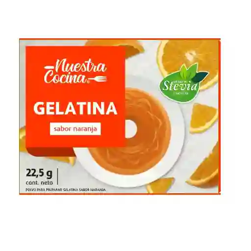 Nuestra Cocina Gelatina Con Stevia Sabor Naranja