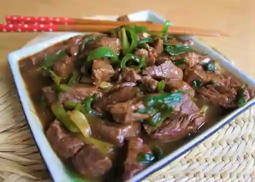Carne Con Camarón Mongoliano