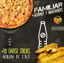 Pizza Familiar con Cheese sticks y bebida