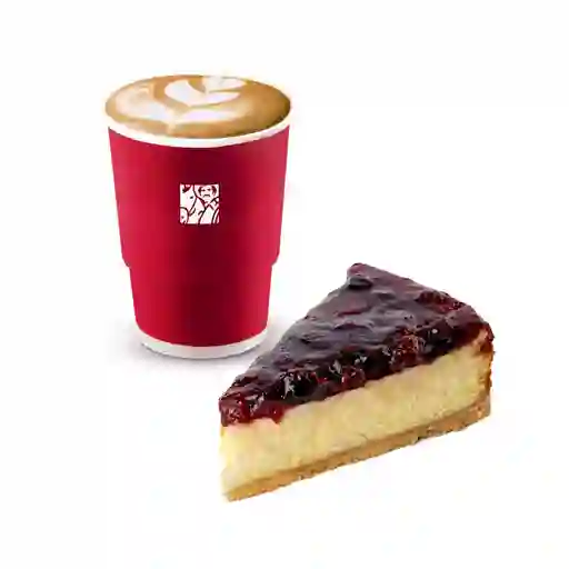 1 Latte Mediano 1 Chessecake Limón